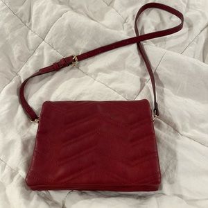 Red crossbody pocketbook